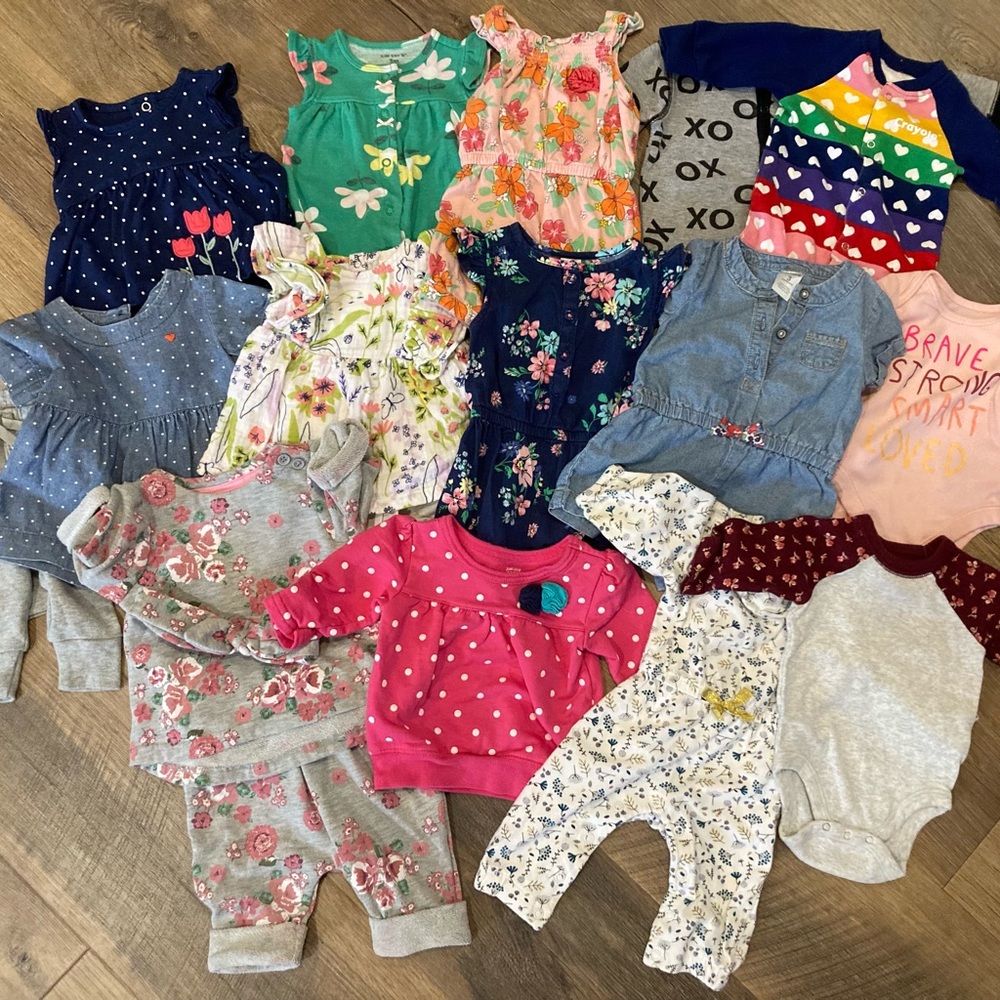 0-3 month baby girl bundle/lot